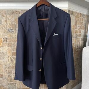 Regency England Wool Cashmere Double Breasted Gold Buttons Blazer/Suit Jacket